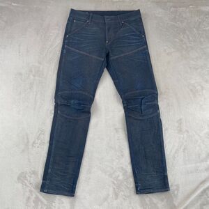 G-Star Raw Jeans Men 32x31 Blue‎ 3D Slim Fit Button Fly Articulated Knees 5620